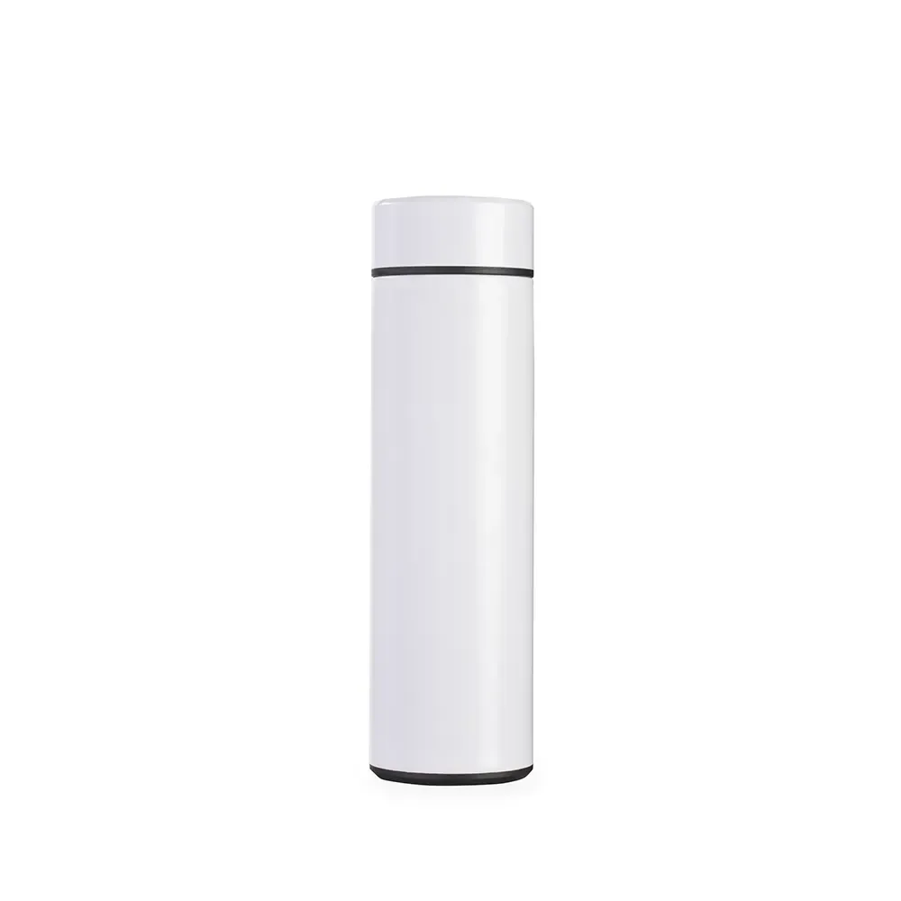 Garrafa Térmica Inox 400ml com Infusor personalizada branca