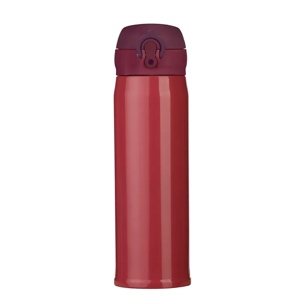 Garrafa Térmica Inox 400ml personalizada vermelha tom B