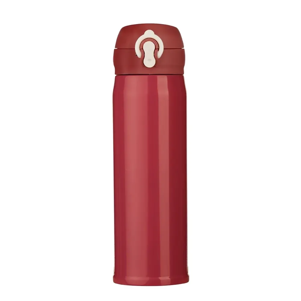 Garrafa Térmica Inox 400ml personalizada vermelha tom E