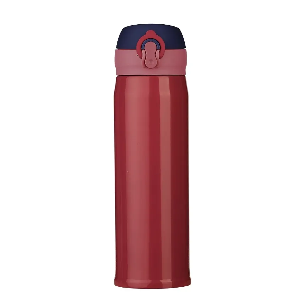 Garrafa Térmica Inox 400ml personalizada vermelha tom F