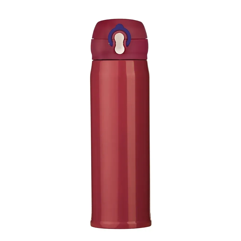 Garrafa Térmica Inox 400ml personalizada vermelha tom G