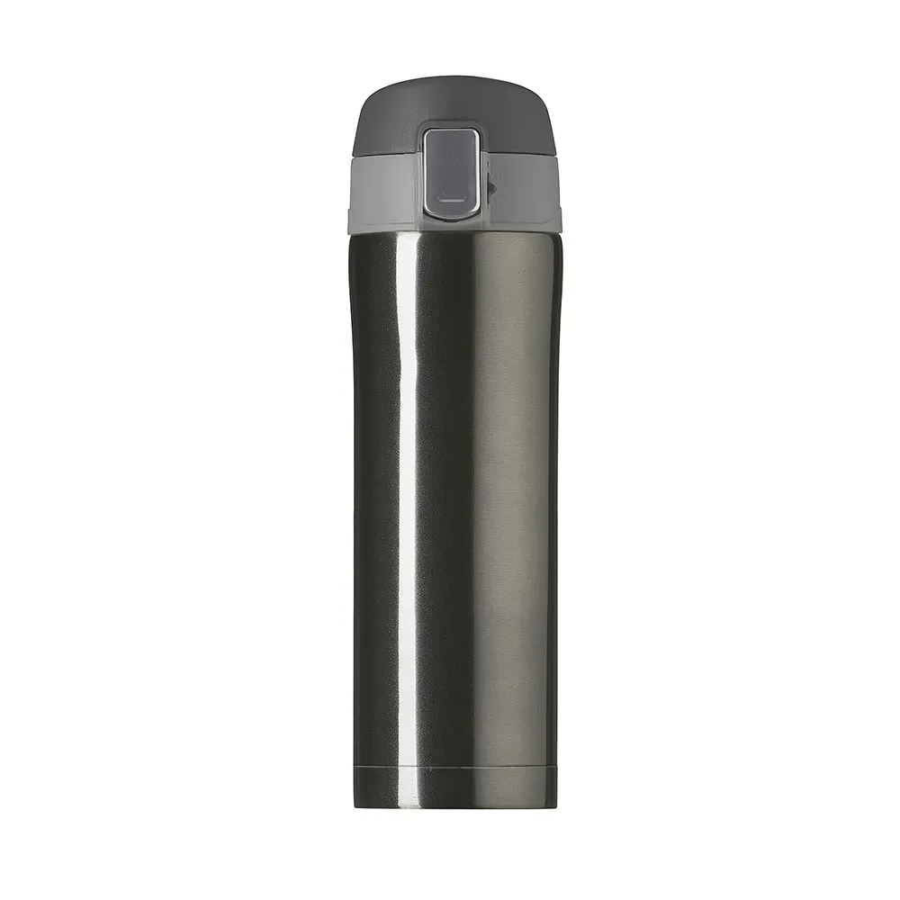 Garrafa Térmica Inox 450ml personalizada cinza