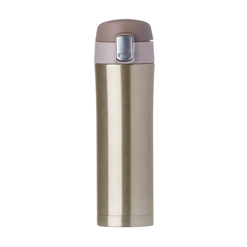 Garrafa Térmica Inox 450ml personalizada dourada