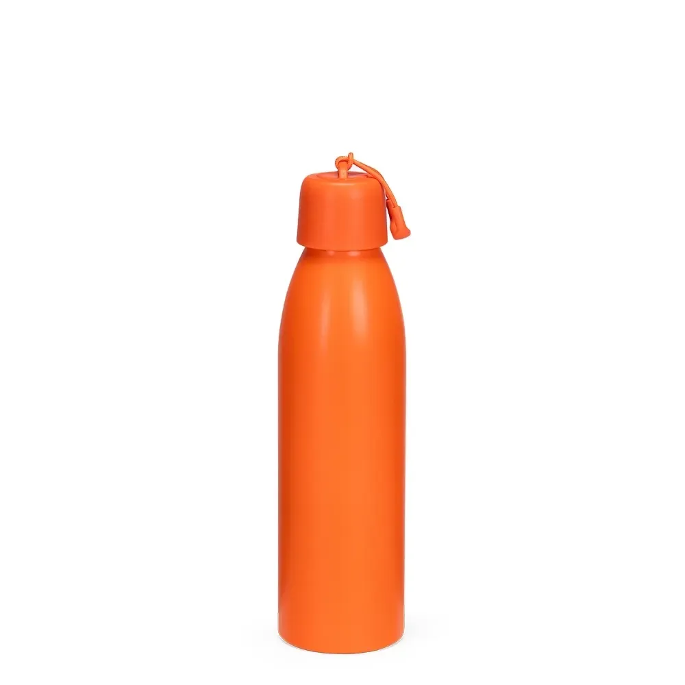 Garrafa Térmica Inox 500ml Alça de Nylon personalizada laranja