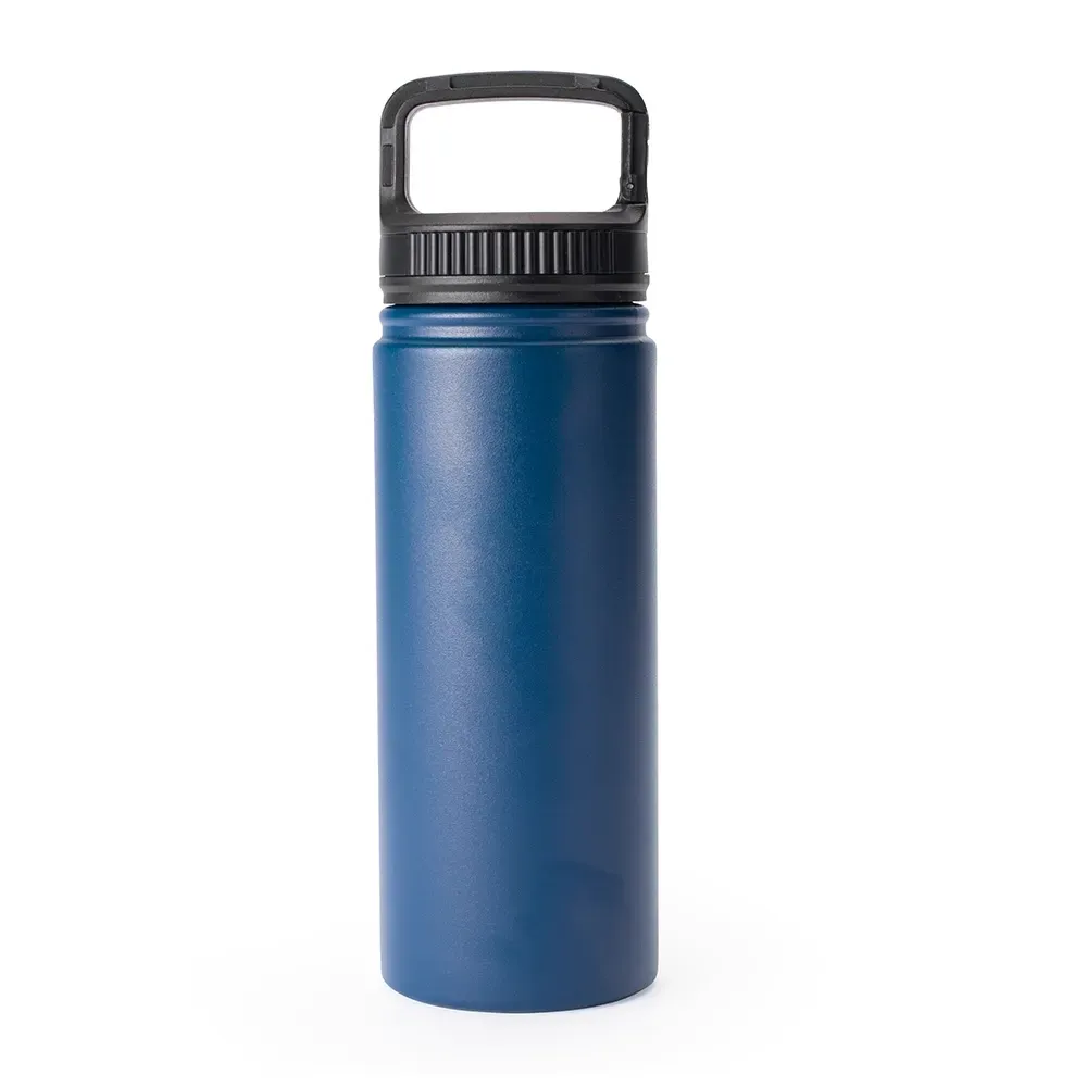 Garrafa Térmica Inox 500ml Alça Presilha personalizada azul