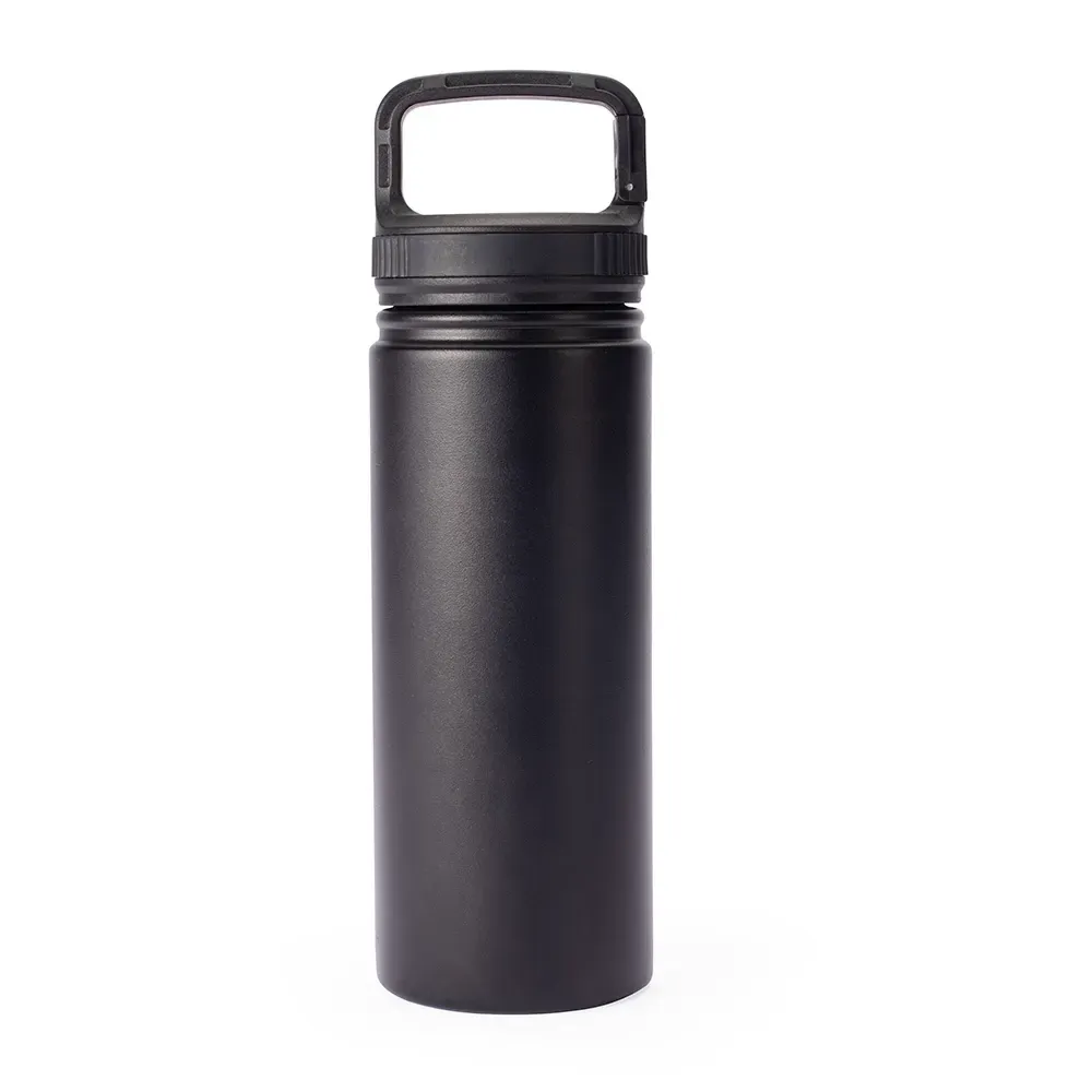 Garrafa Térmica Inox 500ml Alça Presilha personalizada preta