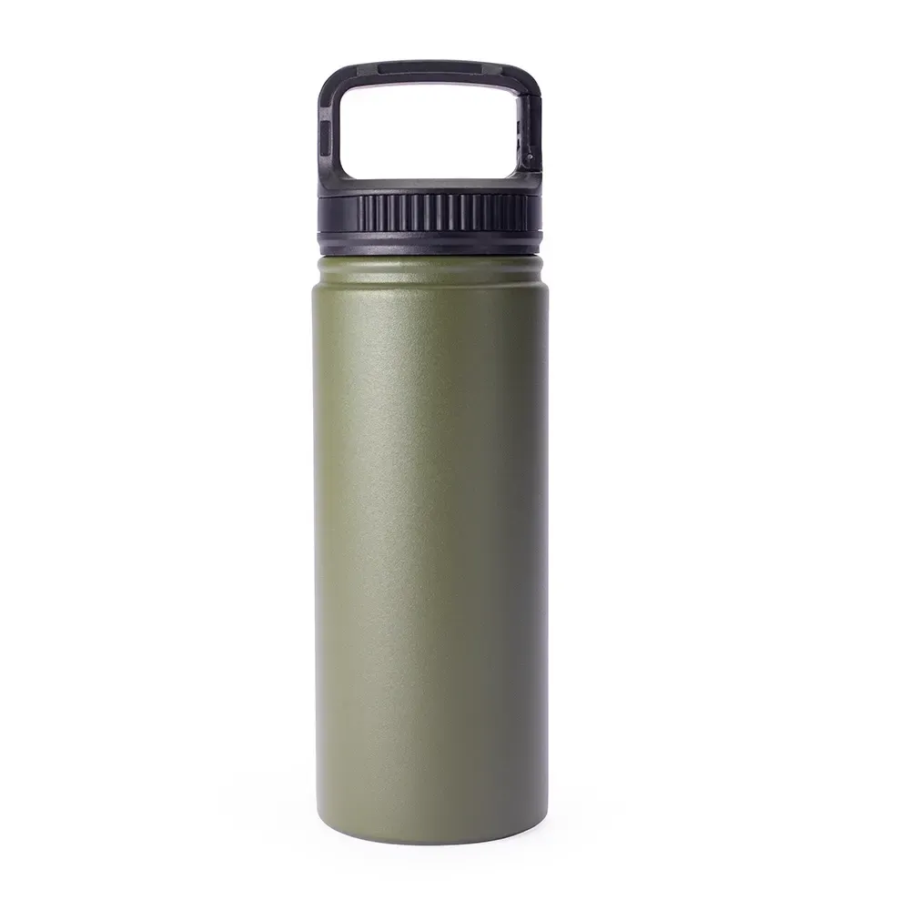 Garrafa Térmica Inox 500ml Alça Presilha personalizada verde