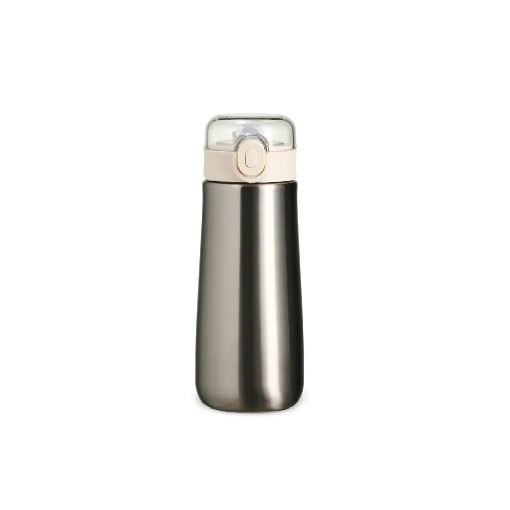 Garrafa Térmica Inox 500ml com Bico de Silicone e Canudo personalizada inox