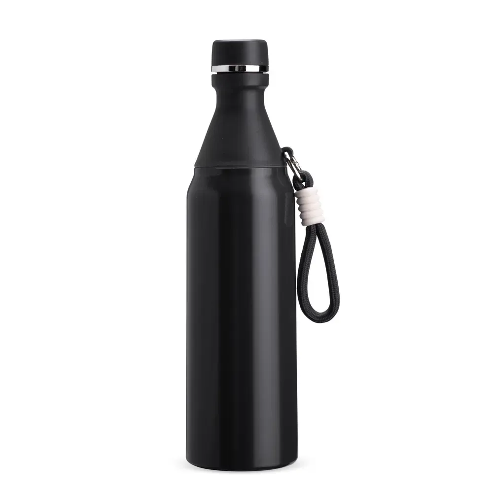 Garrafa Térmica Inox 500ml Copo Removível preta