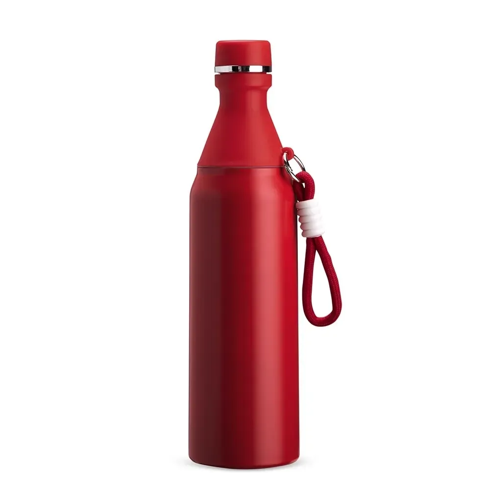 Garrafa Térmica Inox 500ml Copo Removível vermelha
