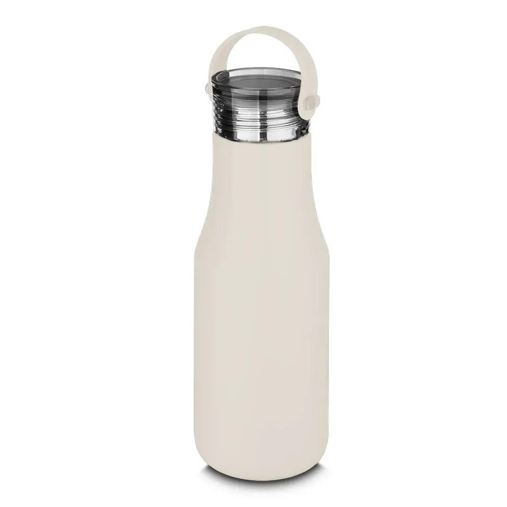 Garrafa Térmica Inox 500ml com Filtro personalizada branca