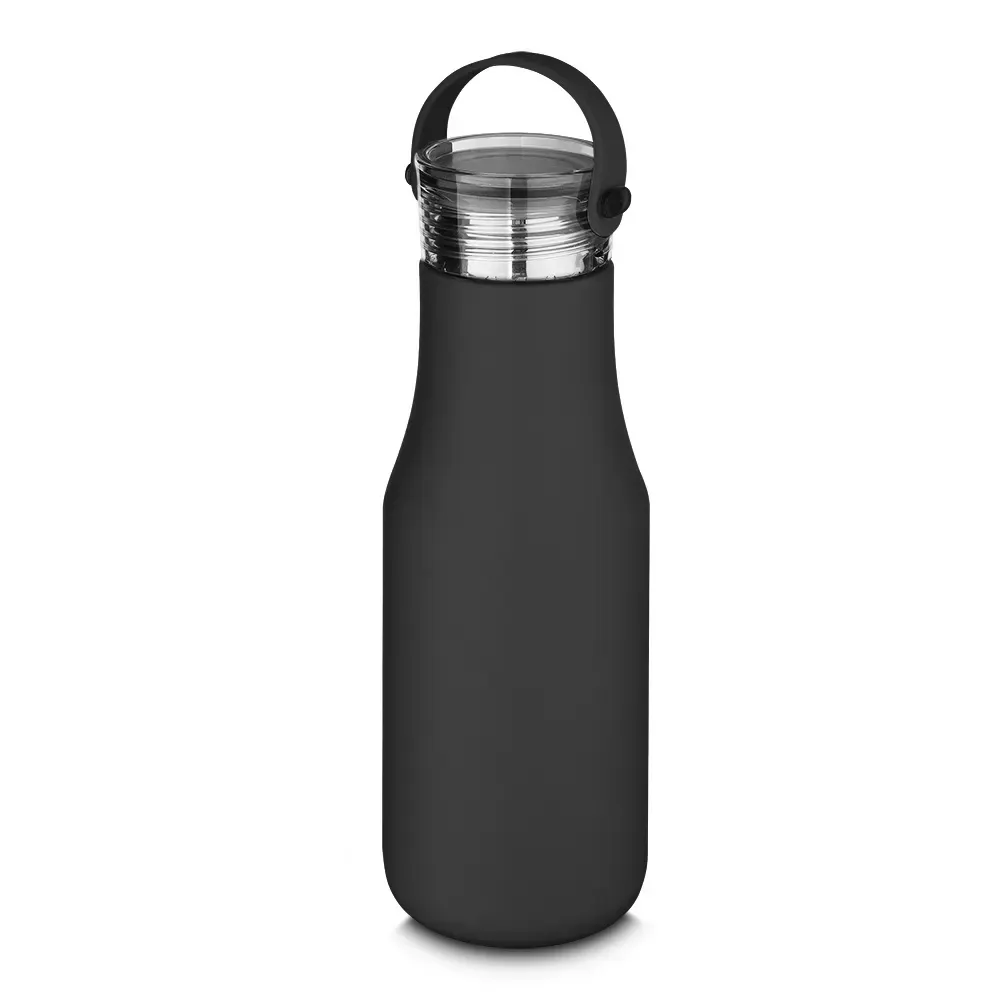 Garrafa Térmica Inox 500ml com Filtro personalizada preta