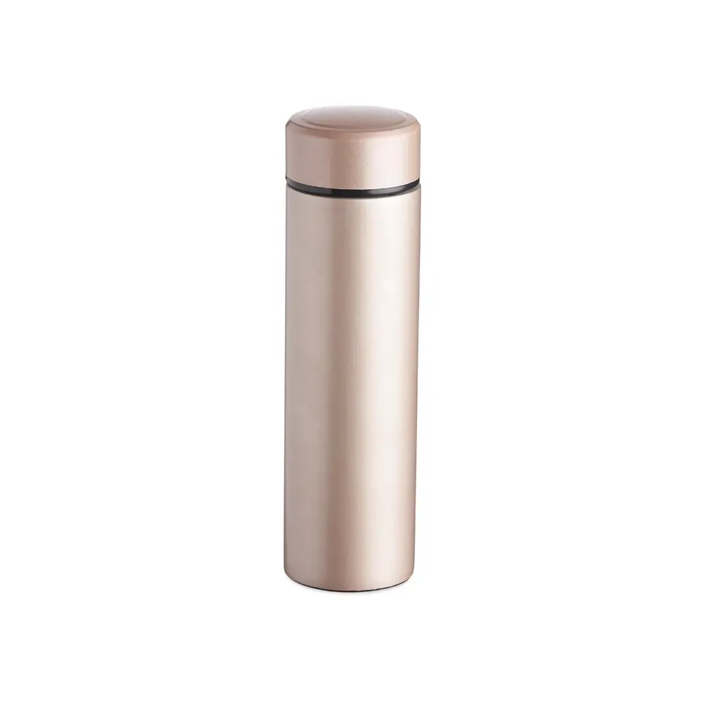 Garrafa térmica inox 500ml com infusor personalizada champagne
