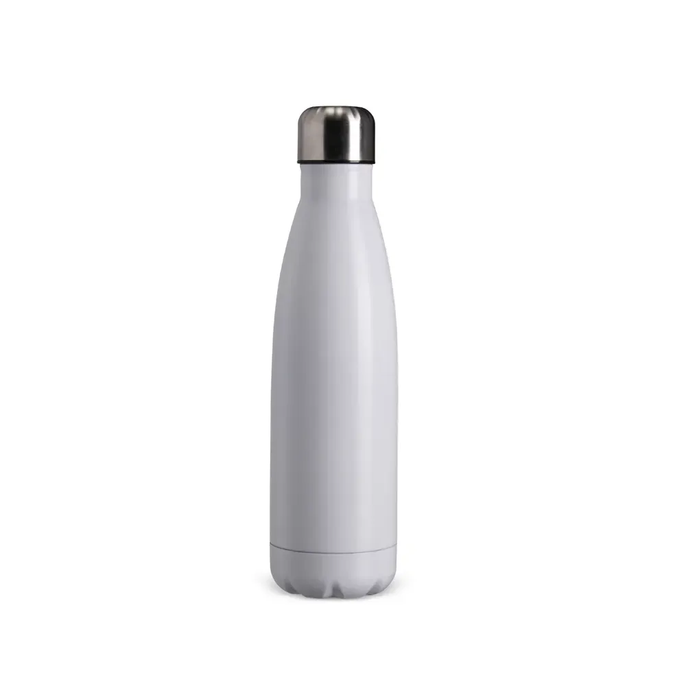 Garrafa Térmica Inox 500ml Tampa Rosqueável personalizada branca