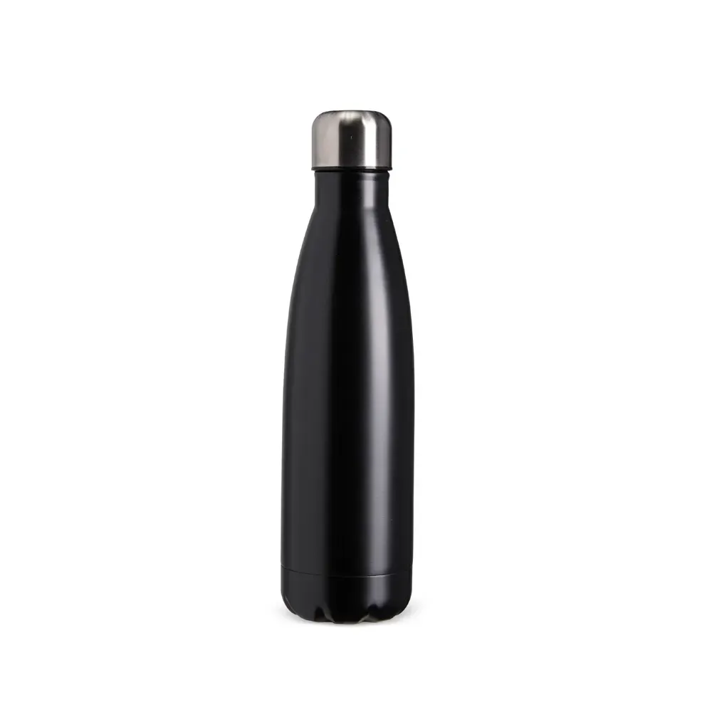 Garrafa Térmica Inox 500ml Tampa Rosqueável personalizada preta