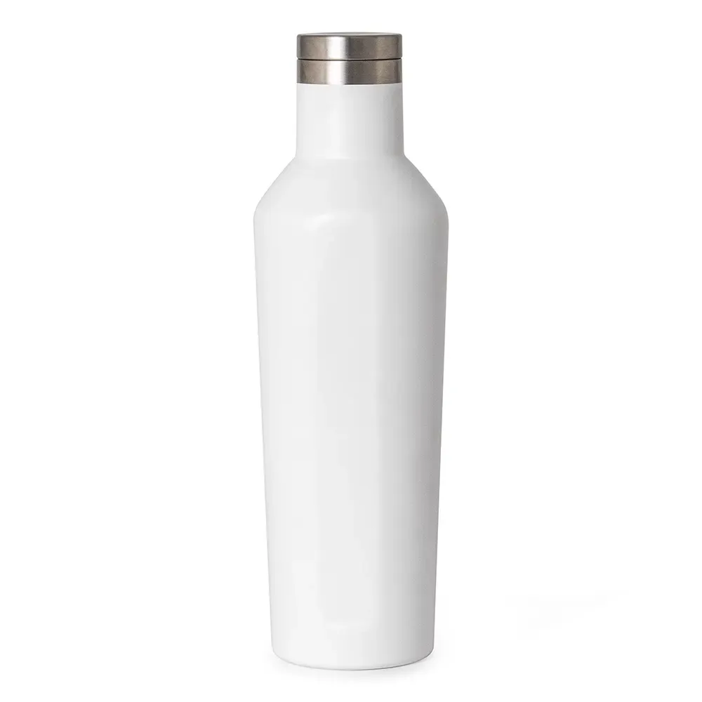 Garrafa Térmica Inox 520ml Tampa Rosqueável em Inox personalizada branca