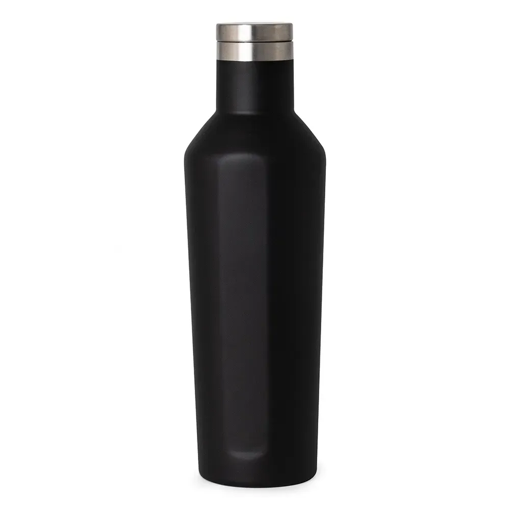Garrafa Térmica Inox 520ml Tampa Rosqueável em Inox personalizada preta