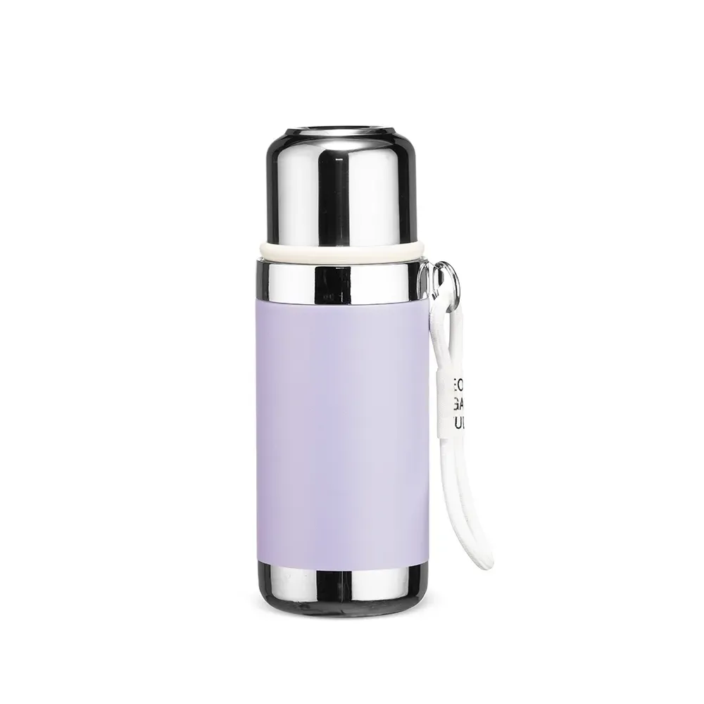 Garrafa Térmica Inox 550ml Copo e Infusor personalizada lilás