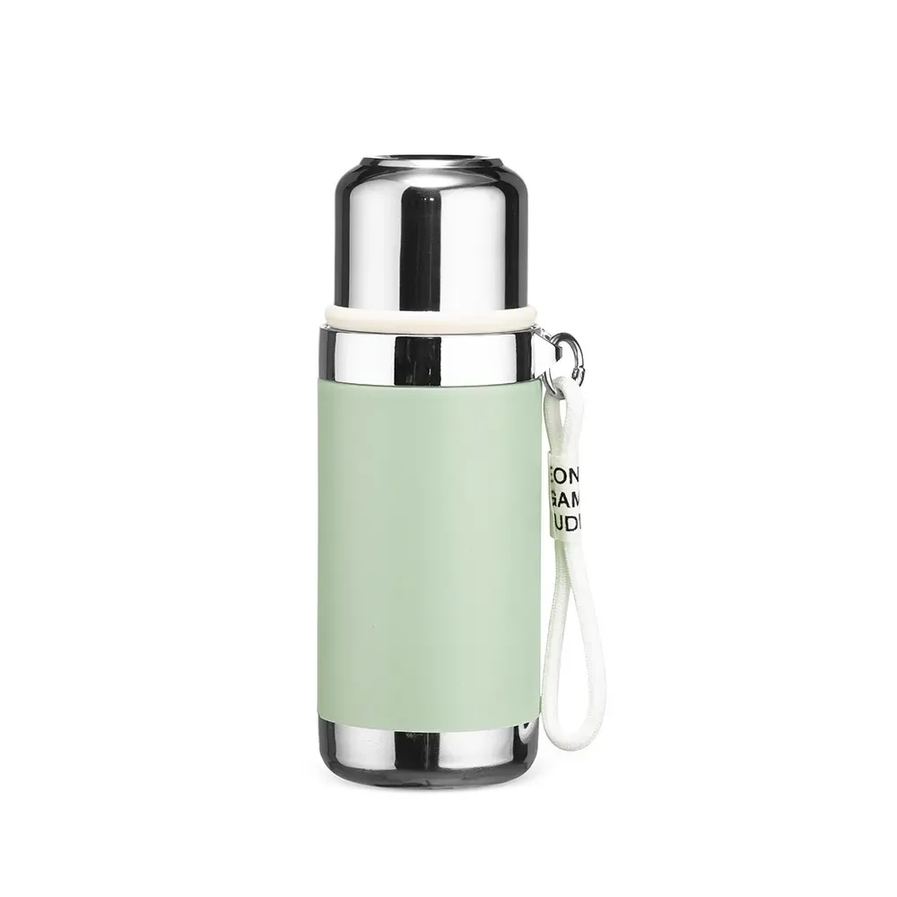 Garrafa Térmica Inox 550ml Copo e Infusor personalizada verde