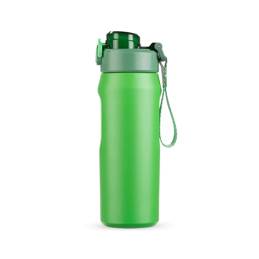 Garrafa Térmica Inox 550ml Bico e Canudo verde