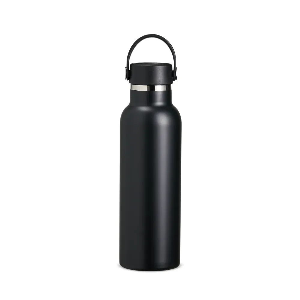 Garrafa Térmica Inox 550ml Parede Dupla personalizada preta
