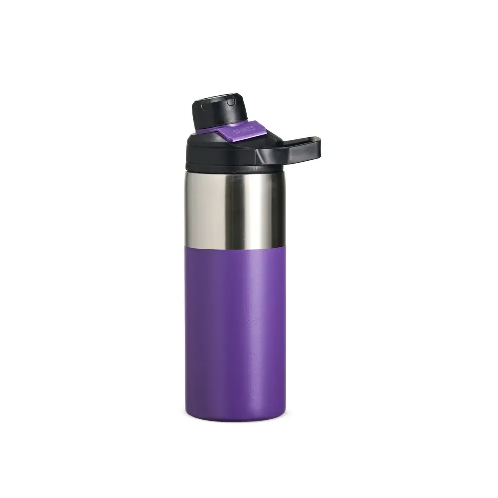 Garrafa Térmica Inox 550ml Tampa Magnética personalizada roxa