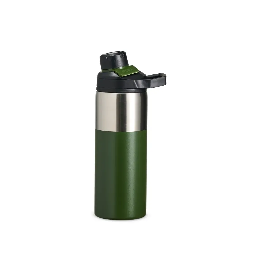 Garrafa Térmica Inox 550ml Tampa Magnética personalizada verde