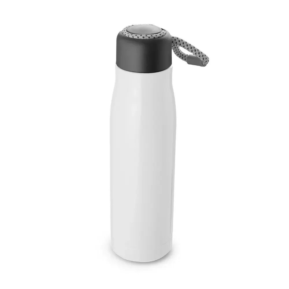 Garrafa Térmica Inox 550ml Tampa Plástica personalizada branca