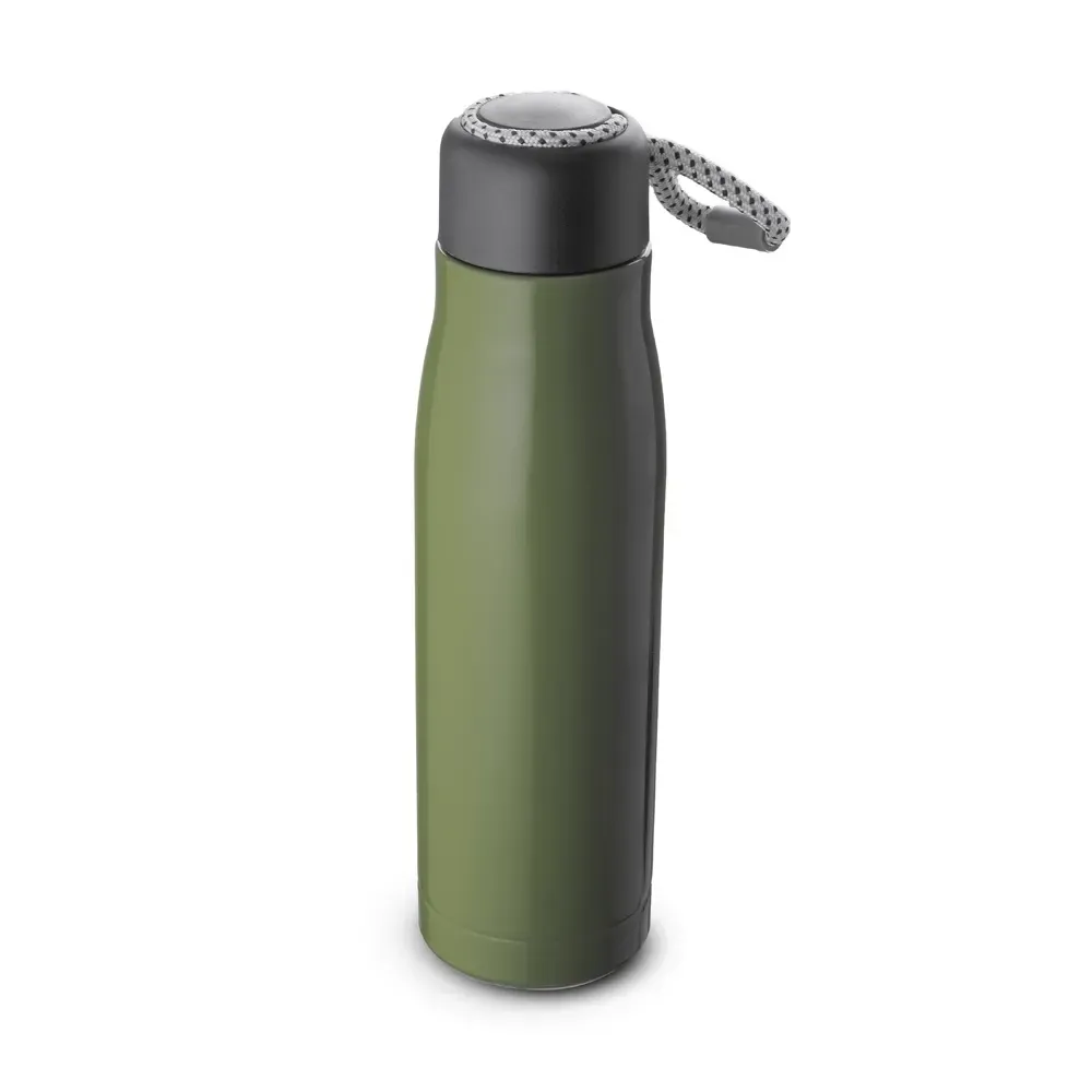 Garrafa Térmica Inox 550ml Tampa Plástica personalizada verde