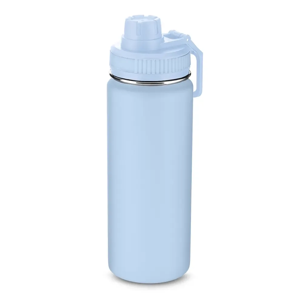 Garrafa Térmica Inox 570ml personalizada azul claro