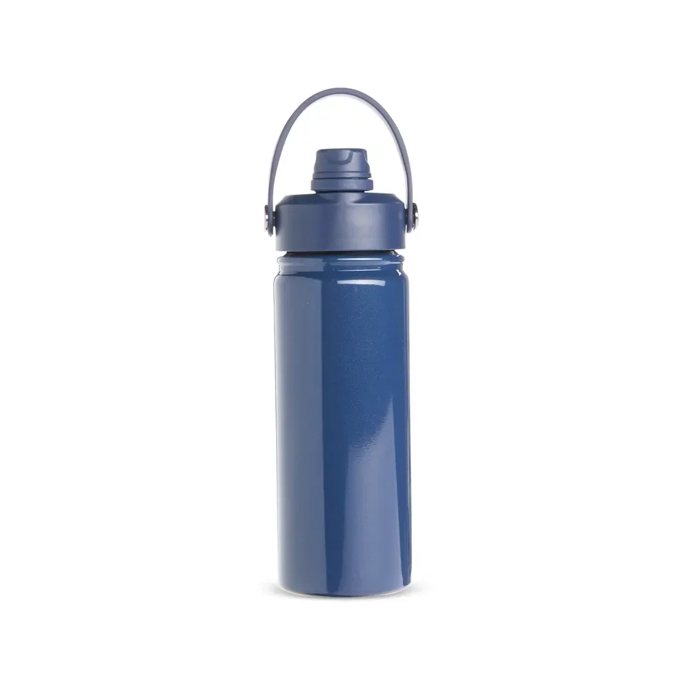 Garrafa Térmica Inox 600ml Bico Flip personalizada azul claro
