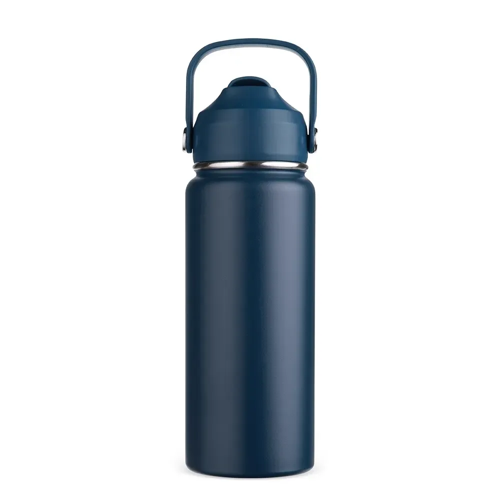 Garrafa Térmica Inox 600ml Bico Retrátil azul