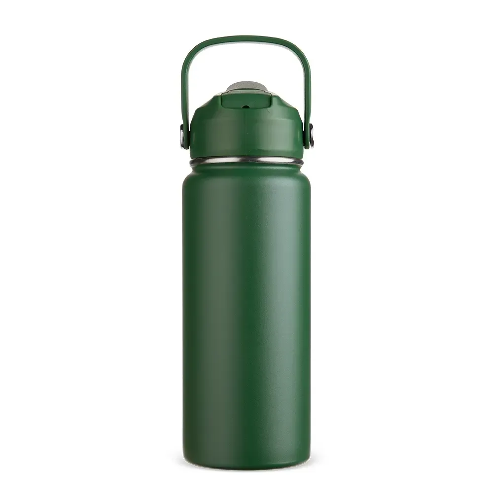 Garrafa Térmica Inox 600ml Bico Retrátil verde