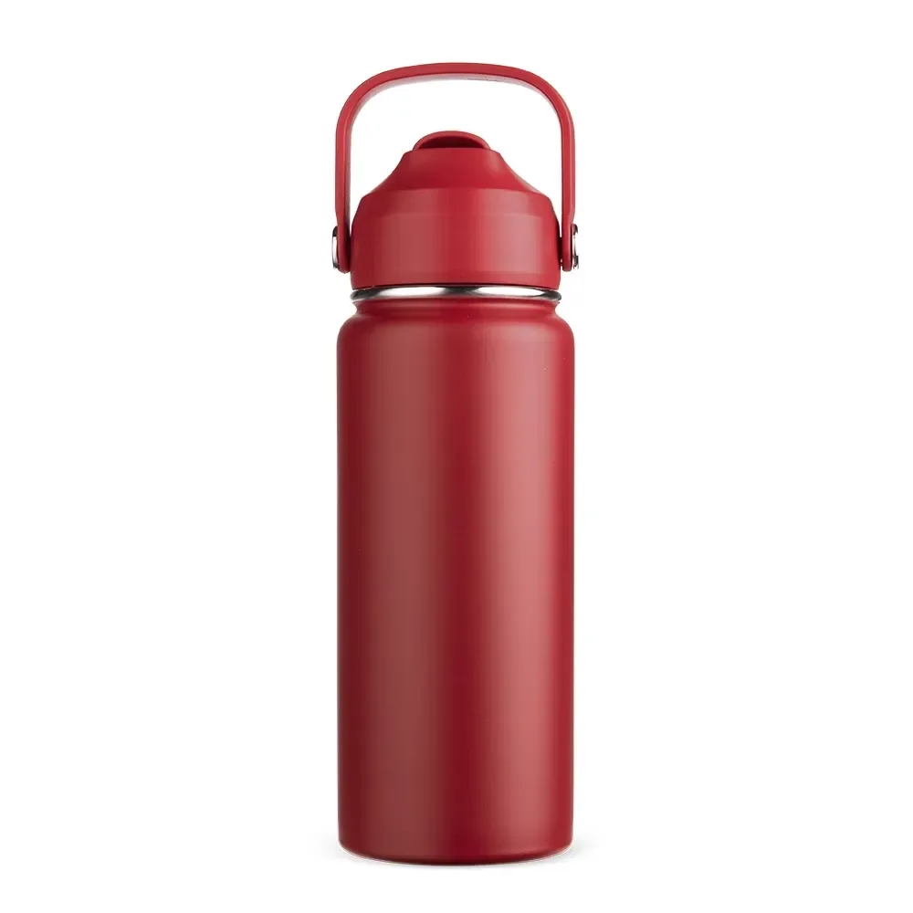Garrafa Térmica Inox 600ml Bico Retrátil vermelha