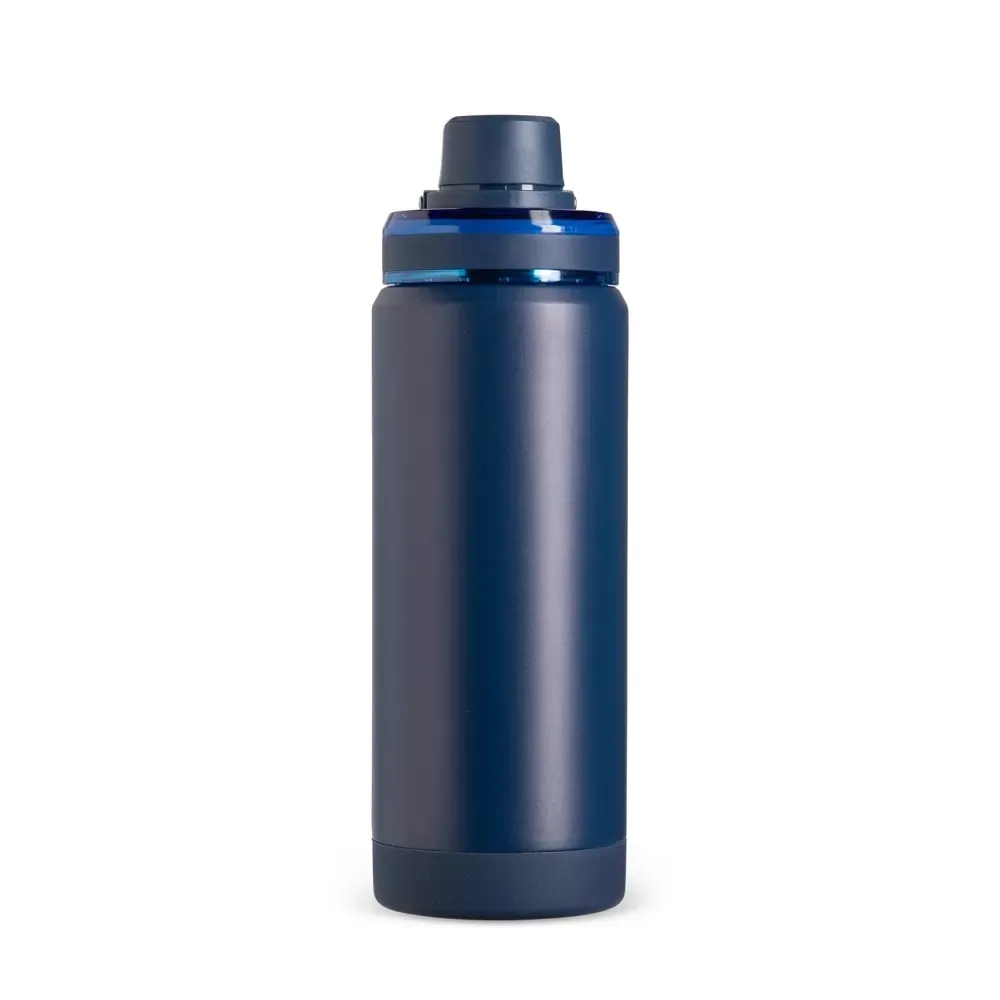 Garrafa Térmica Inox 600ml Protetor de Base azul escuro
