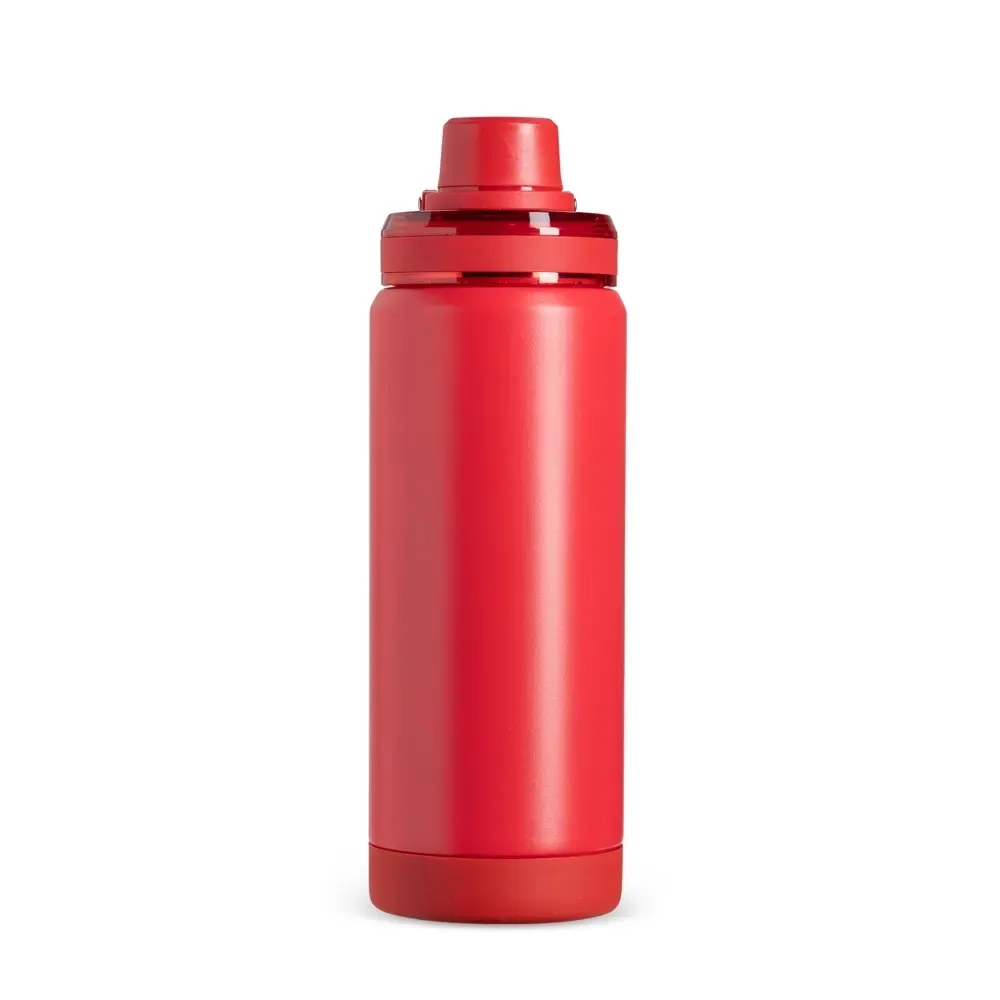 Garrafa Térmica Inox 600ml Protetor de Base vermelha