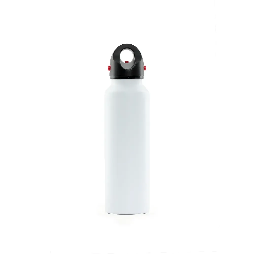 Garrafa Térmica Inox 620ml com Válvula de Exaustão personalizada branca