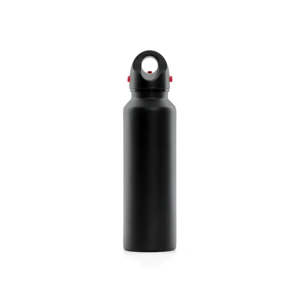Garrafa Térmica Inox 620ml com Válvula de Exaustão personalizada preta