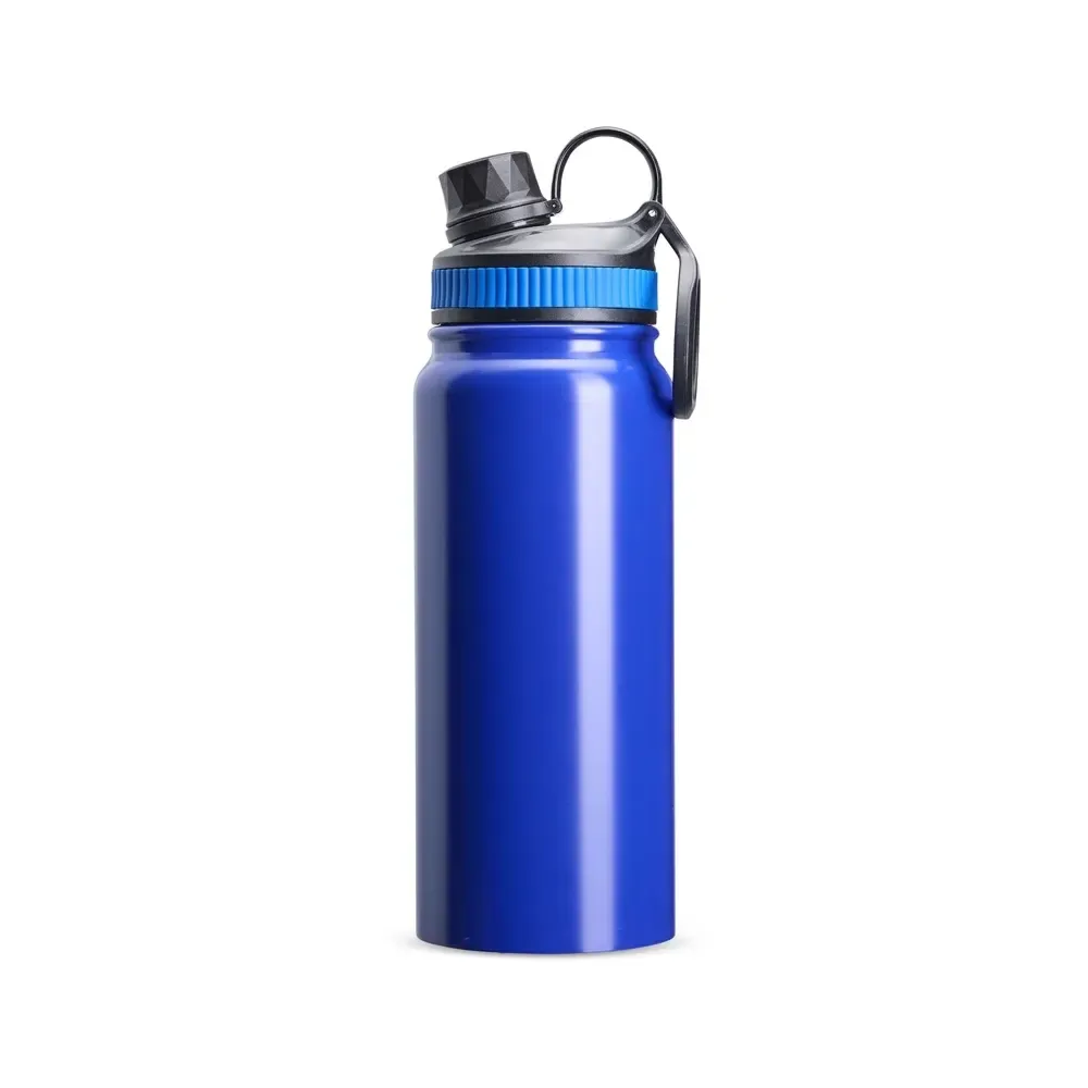 Garrafa Térmica Inox 650ml Base Antiderrapante personalizada azul escura