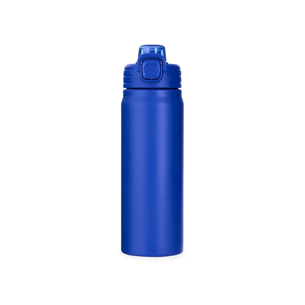 Garrafa Térmica Inox 680ml Trava de Segurança personalizada azul