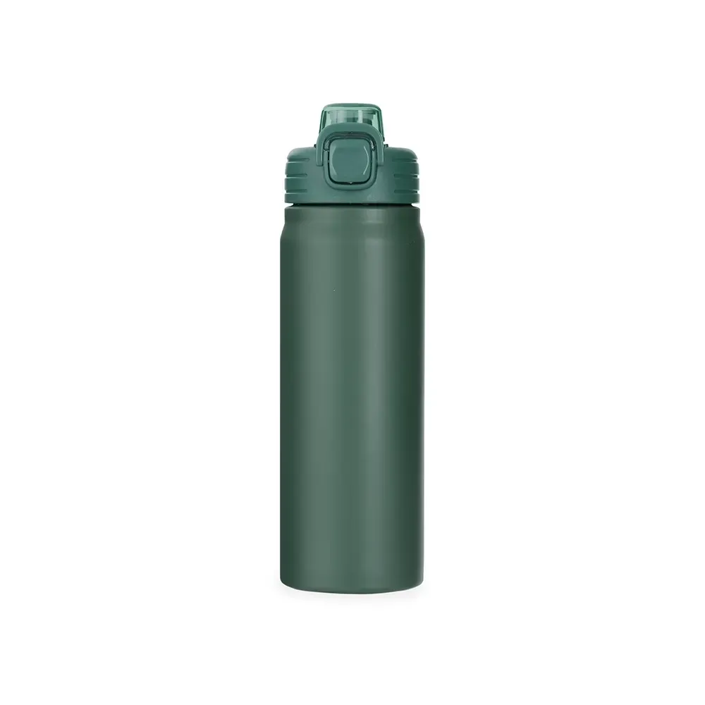 Garrafa Térmica Inox 680ml Trava de Segurança personalizada verde