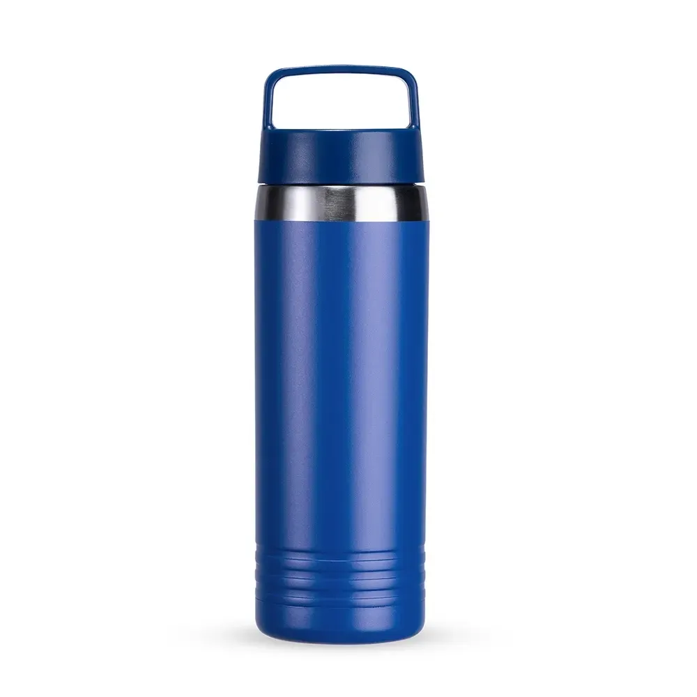 Garrafa Térmica Inox 700ml Alça Fixa na Tampa azul escuro