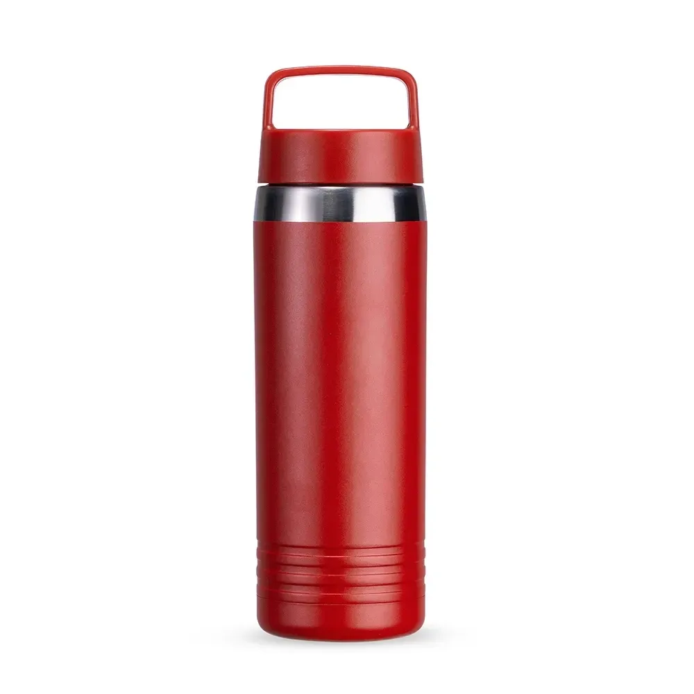 Garrafa Térmica Inox 700ml Alça Fixa na Tampa vermelha