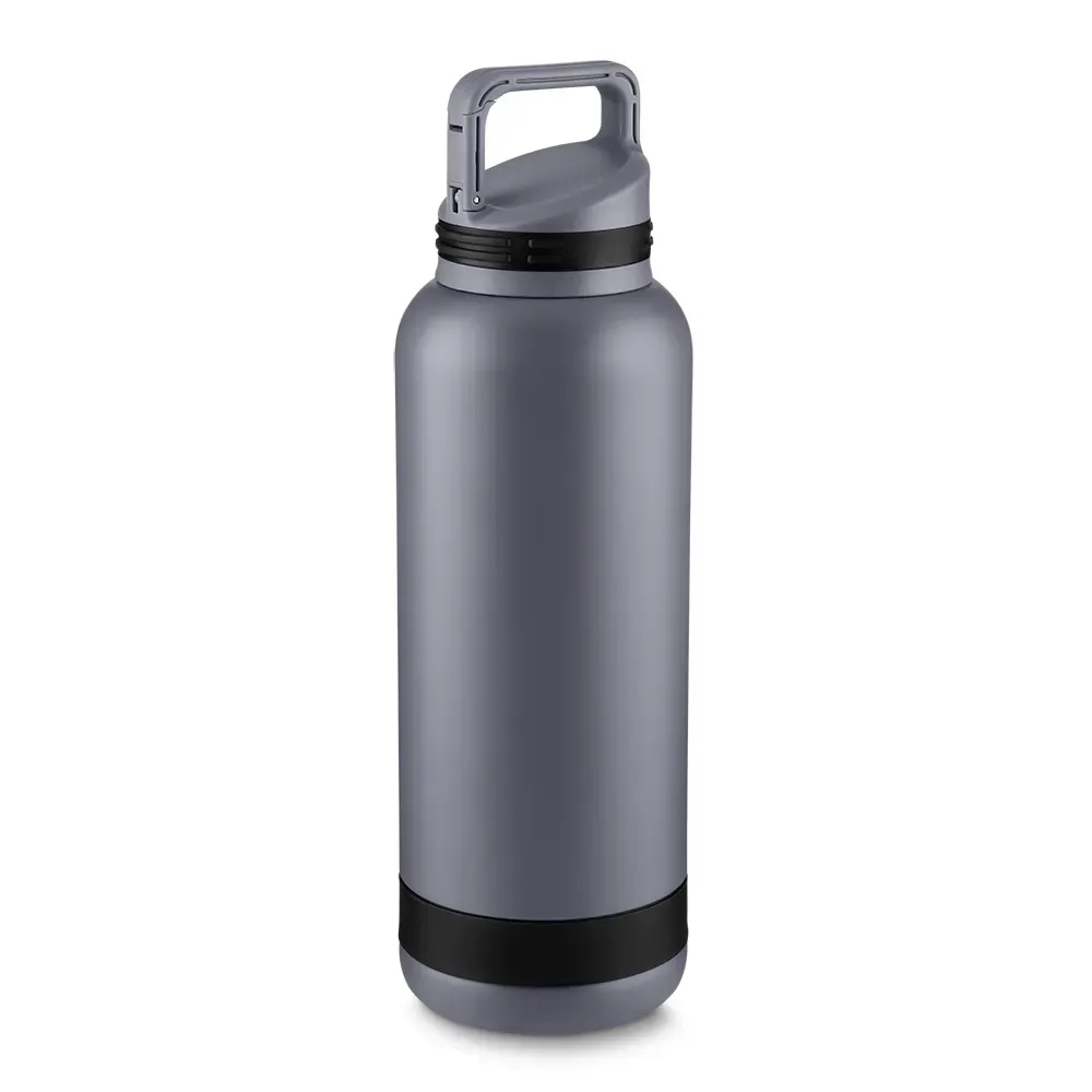 Garrafa Térmica Inox 700ml com Alça Gancho personalizada cinza