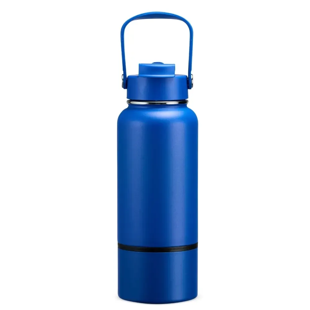 Garrafa Térmica Inox 700ml Fundo Removível personalizada azul