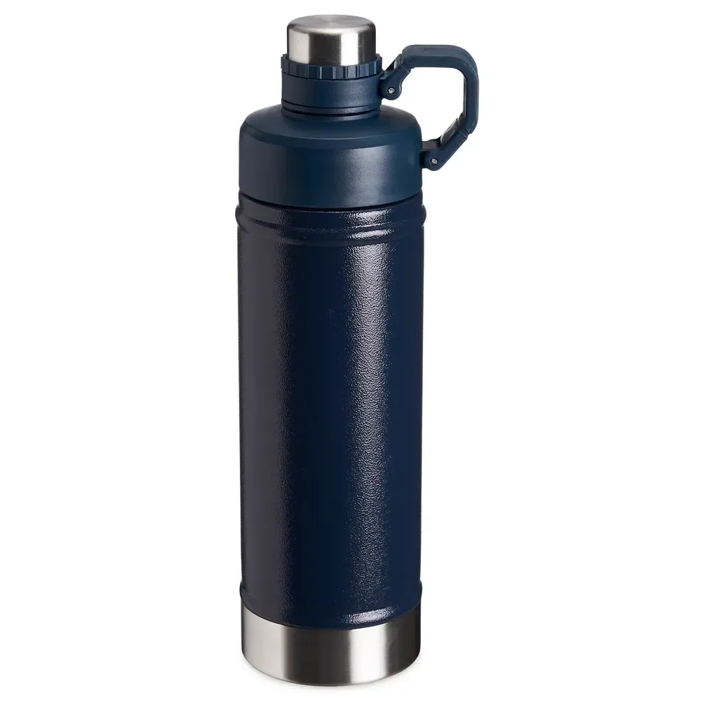 Garrafa térmica inox 700ml tampa protetora personalizada azul