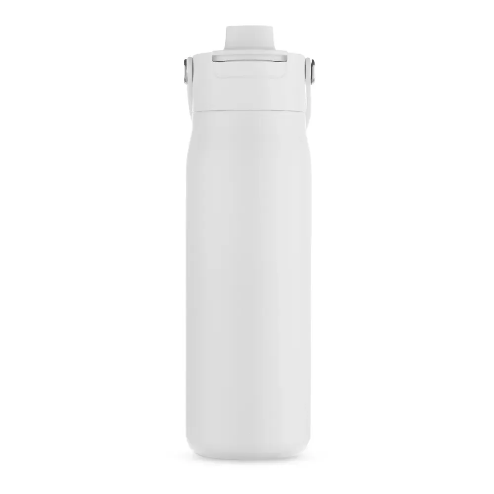 Garrafa Térmica Inox 700ml Tampa Fixa TPR personalizada branca