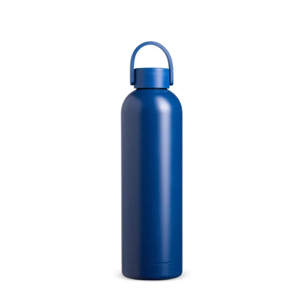 Garrafa Térmica Inox 750ml com Alça Emborrachada personalizada azul
