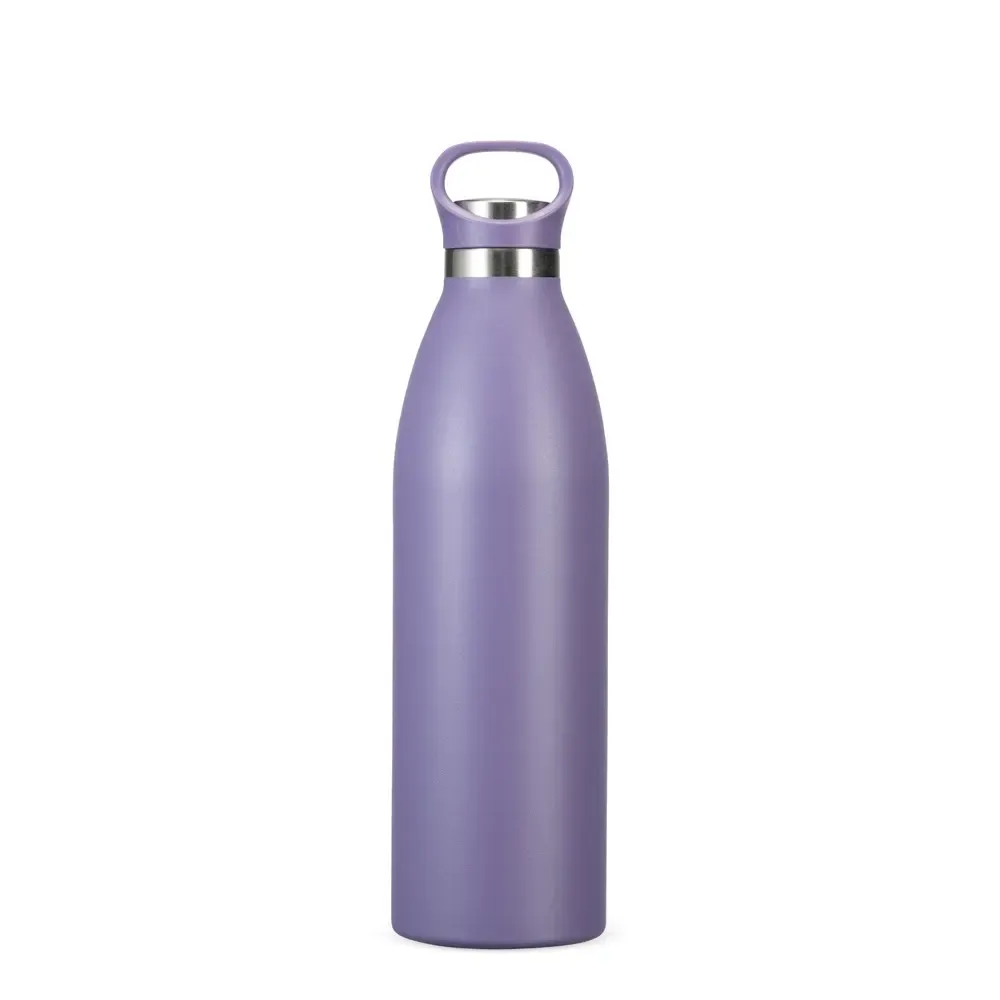 Garrafa Térmica Inox 750ml com Alça Fixa personalizada roxa