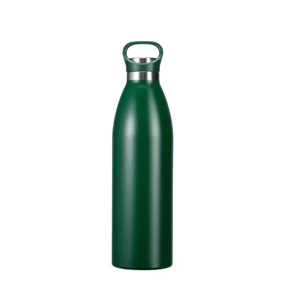 Garrafa Térmica Inox 750ml com Alça Fixa personalizada verde